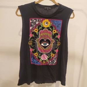 Urban Outfitters Hippie design moon sunflower tank top